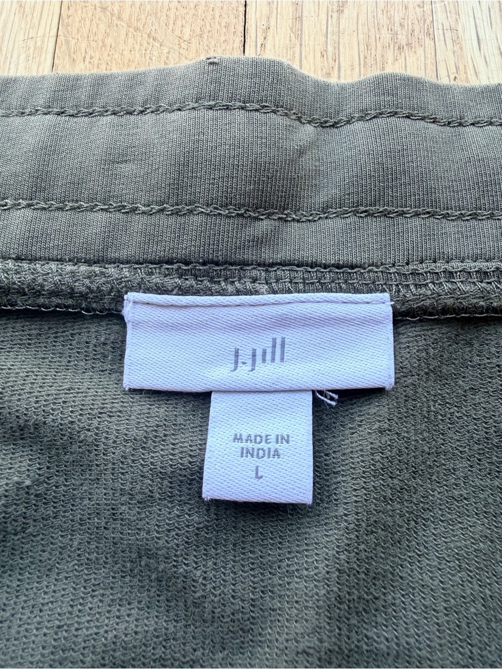 J. Jill Charcoal Drawstring Pocket Mini Skirt 95% Cotton Soft Comfy - Picture 2 of 9